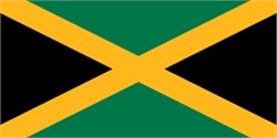 [ai] The flag of Jamaica featuring a diagonal yellow cross dividing the green and black sections. The top and bottom sections are green, while the left and right sections are black.